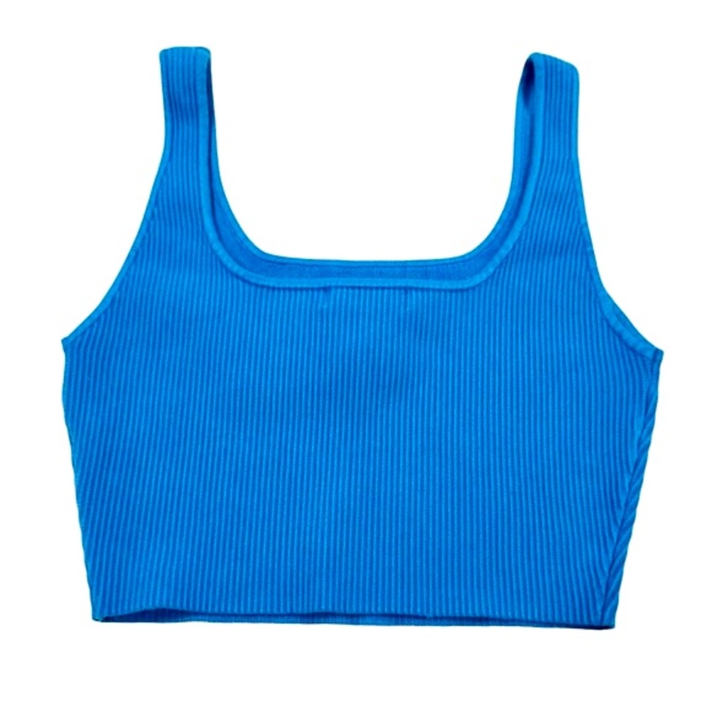 HOUSE OF HARLOW 1960 Ribbed Stretch Luxe Essentials Knit Crop Top NWT Medium - Picture 2 of 3
